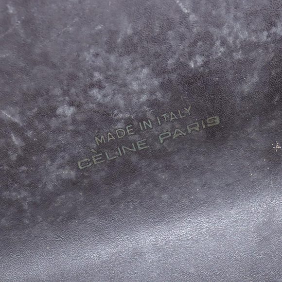 CELINE C Sulky Hand Bag Canvas Leather Brown Gold Auth 147776