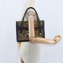 CELINE C Sulky Hand Bag Canvas Leather Brown Gold Auth 147776-21