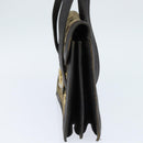 CELINE C Sulky Hand Bag Canvas Leather Brown Gold Auth 147776-5