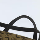 CELINE C Sulky Hand Bag Canvas Leather Brown Gold Auth 147776-8