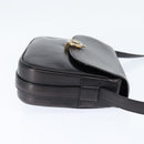 CELINE Shoulder Bag Leather Dark Brown Gold Auth 147777-4