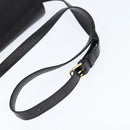 CELINE Shoulder Bag Leather Dark Brown Gold Auth 147777-7