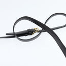 CELINE Shoulder Bag Leather Dark Brown Gold Auth 147777-14