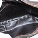 CELINE Macadam Canvas Shoulder Bag Suede Brown Gold Auth 147778-11