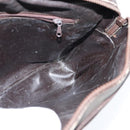 CELINE Macadam Canvas Shoulder Bag Suede Brown Gold Auth 147778-18