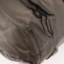 PRADA Shoulder Bag Leather Silver Auth 147780-10