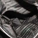 PRADA Shoulder Bag Leather Silver Auth 147780-20