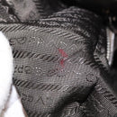 PRADA Shoulder Bag Leather Silver Auth 147780-21