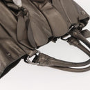PRADA Shoulder Bag Leather Silver Auth 147780-6