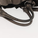 PRADA Shoulder Bag Leather Silver Auth 147780-7