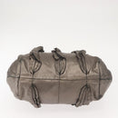 PRADA Shoulder Bag Leather Silver Auth 147780-9