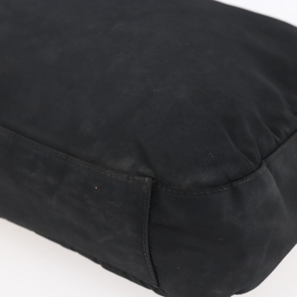 PRADA Shoulder Bag Nylon plastic Black Silver Auth 147781