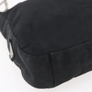 PRADA Shoulder Bag Nylon plastic Black Silver Auth 147781-15