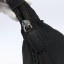 PRADA Shoulder Bag Nylon plastic Black Silver Auth 147781-9