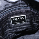 PRADA Shoulder Bag Nylon plastic Black Silver Auth 147781-19