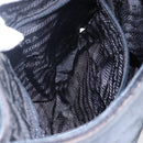 PRADA Shoulder Bag Nylon plastic Black Silver Auth 147781-23