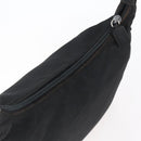 PRADA Shoulder Bag Nylon plastic Black Silver Auth 147781-6