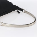 PRADA Shoulder Bag Nylon plastic Black Silver Auth 147781-7