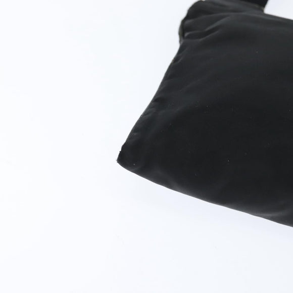 PRADA Shoulder Bag Nylon Black Gold Auth 147782