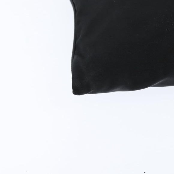 PRADA Shoulder Bag Nylon Black Gold Auth 147782