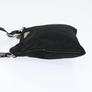 PRADA Shoulder Bag Nylon Black Gold Auth 147782-3