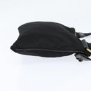 PRADA Shoulder Bag Nylon Black Gold Auth 147782-4