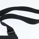 PRADA Shoulder Bag Nylon Black Gold Auth 147782-8