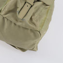PRADA Backpack Nylon Beige Silver Auth 147783-15