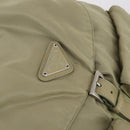 PRADA Backpack Nylon Beige Silver Auth 147783-19