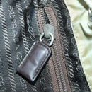 PRADA Backpack Nylon Beige Silver Auth 147783-25