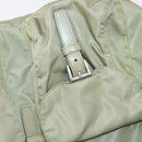 PRADA Backpack Nylon Beige Silver Auth 147783-27