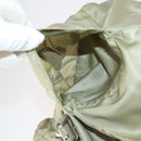 PRADA Backpack Nylon Beige Silver Auth 147783-27