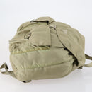 PRADA Backpack Nylon Beige Silver Auth 147783-3