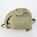 PRADA Backpack Nylon Beige Silver Auth 147783-5