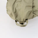 PRADA Backpack Nylon Beige Silver Auth 147783-6