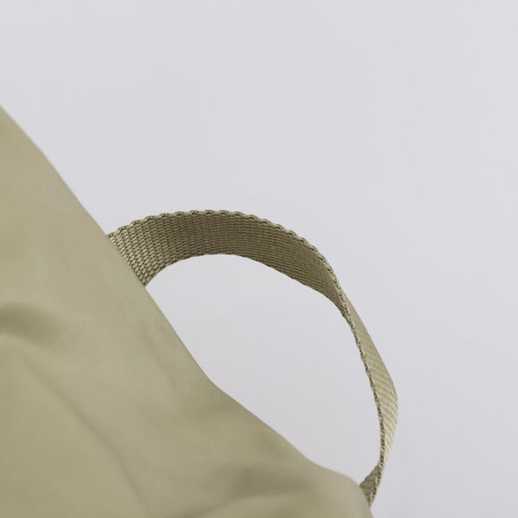 PRADA Backpack Nylon Beige Silver Auth 147783