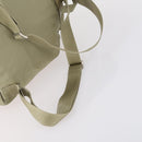 PRADA Backpack Nylon Beige Silver Auth 147783-9