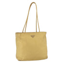 PRADA Tote Bag Nylon Yellow Silver Auth 147784-1