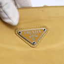 PRADA Tote Bag Nylon Yellow Silver Auth 147784-17