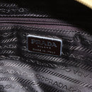 PRADA Tote Bag Nylon Yellow Silver Auth 147784-18