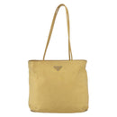PRADA Tote Bag Nylon Yellow Silver Auth 147784-13