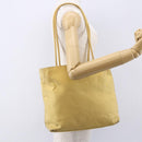 PRADA Tote Bag Nylon Yellow Silver Auth 147784-23