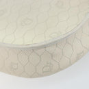 Christian Dior Honeycomb Canvas Chain Shoulder Bag PVC White Gold Auth 147788-12