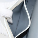 Christian Dior Honeycomb Canvas Chain Shoulder Bag PVC White Gold Auth 147788-21