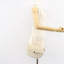 Christian Dior Honeycomb Canvas Chain Shoulder Bag PVC White Gold Auth 147788-22