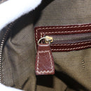 FENDI Zucca Canvas Mamma Baguette Hand Bag Black Brown Silver Auth 147791-18