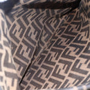 FENDI Zucca Canvas Mamma Baguette Hand Bag Black Brown Silver Auth 147791-22
