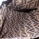 FENDI Zucca Canvas Mamma Baguette Hand Bag Black Brown Silver Auth 147791-23