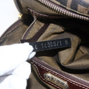 FENDI Zucca Canvas Mamma Baguette Hand Bag Black Brown Silver Auth 147791-12