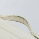 CHANEL Bicolore Vanity Bag Caviar Skin White Gold CC Auth 147795-8